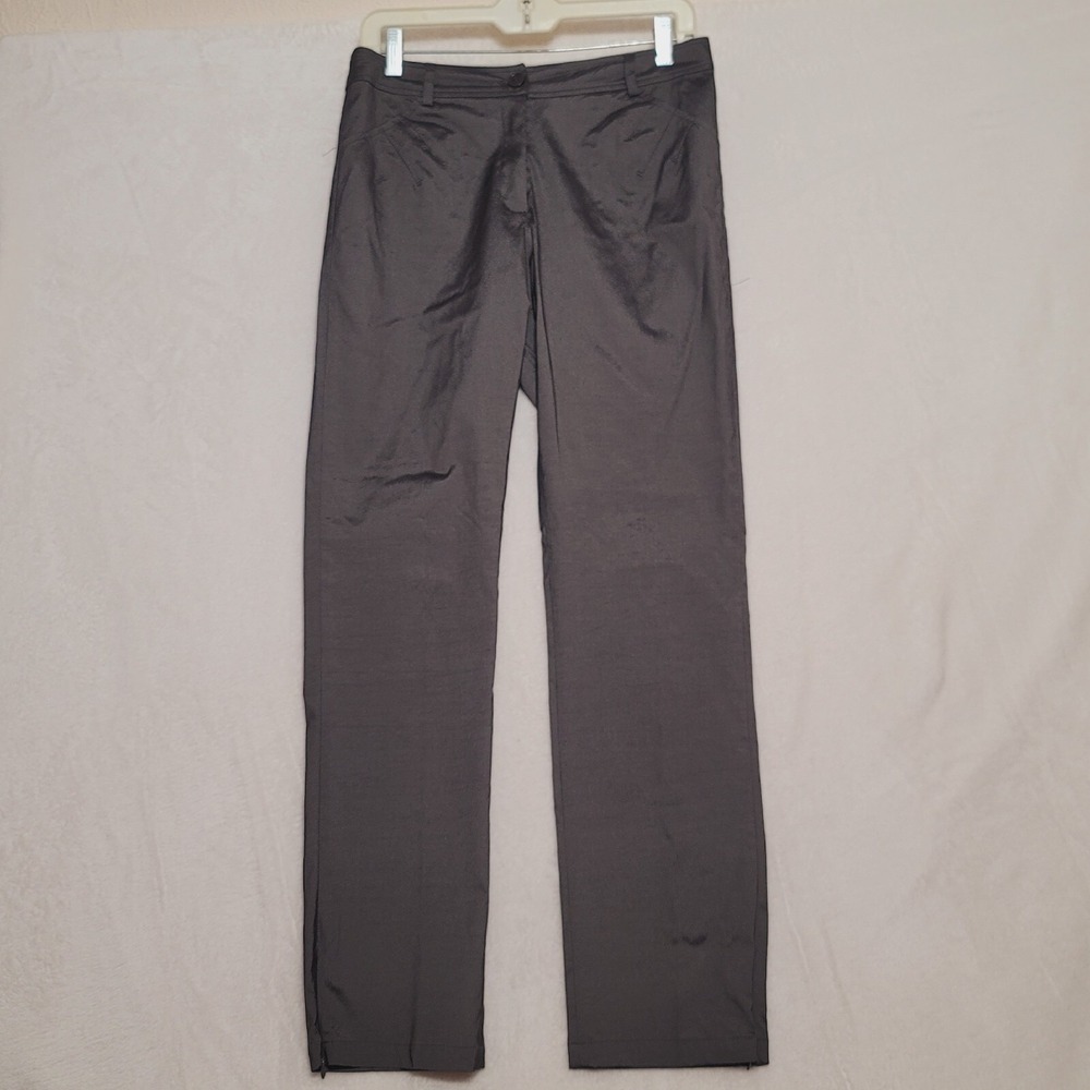 Sao Paulo Women's Pants Size 6 Gray flat front straight Leg Casual